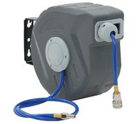 Enrouleur automatique de tuyau d'air - vidaXL - 3/8"" - 12 m - Gris