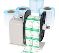 Enrouleur automatique d'étiquettes 120 mm de large, rembobinage bidirectionnel pour imprimante de codes-barres, idéal pour la logistique, les vêtements, les produits pharmaceutiques, les étiquettes