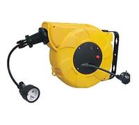 Enrouleur automatique mural - ELECTRALINE - 209000011 - 4 prises - Disjoncteur thermique - 15 m