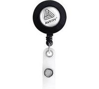 Avery – 10 enrouleurs pour badges, fil extensible 80 cm, bouton-pression, noir