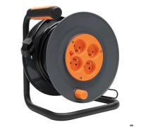 Enrouleur bricolage 4 prises 16A 3G1,5mm² 25m - Orange - Zenitech