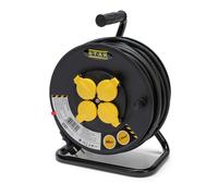 Enrouleur chantier, 4 prises, H07RN-F3G1.5MM2, 40M , NF,CE - IP44 - VELAMP - REELHD-FR-40