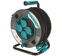 Enrouleur chantier 40 mètres - Guide câble - 4 prises avec clapet - Section 3G1,5mm2 - IP44 - Poignée