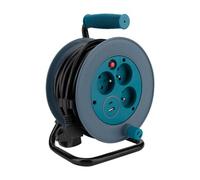 Enrouleur de câble électrique Zenitech - Enrouleur compact 3 prises + 2 USB C/A 12m - Bleu