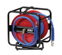 Senco Enrouleur de tuyau d'air 4000730 avec raccords 30 mètres pivotant à 360°