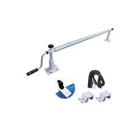Linxor Enrouleur de bâche à bulles pour piscine hors sol extensible 1,37–6,15 m avec pinces