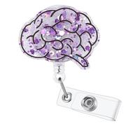 Enrouleur de badge amusant pour infirmière, mignon et rétractable, porte-badge médical pour neurologue, psychiatrie, centre de sommeil, RAD EEG NICU, infirmière, médecin, étudiant, enseignant
