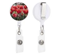 Enrouleur de badge Blooming in The Fields avec pince crocodile - Pour employés de bureau, médecins, infirmières