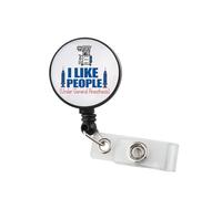 Enrouleur de badge d'anesthésie pour infirmière en anesthésie, « I Like People Under General Anesthesia » (anesthésie BR3)