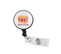 Enrouleur de badge Derm Squad Dermatologist - Cadeau pour médecin, infirmière, dermatologie, (DERM BR3)