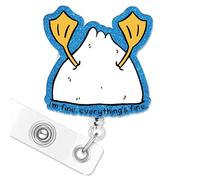 Enrouleur de badge humoristique en forme d'oie rigolote - Porte-badge rétractable - Cadeau pour médecins, infirmières, travailleurs sociaux, employés de bureau