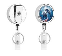 Enrouleur de badge rétractable avec pince crocodile robuste pour infirmières, enseignantes, bureau, travail, cadeaux pour femmes