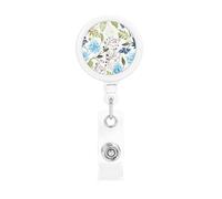 Enrouleur de badge rétractable avec pince crocodile rotative pour bureau, infirmière, enseignant, travail