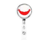 Enrouleur de badge rétractable en métal, porte-badge Rapa NUI, porte-badge rotatif pour carte d'identité, porte-clés, pour infirmière, médecin, enseignant, bureau