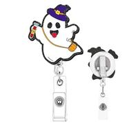 Enrouleur de badge rétractable pour Halloween, infirmière, cadeau d'allaitement pour infirmières, médecins, étudiants, femmes, accessoires pour carte d'identité, infirmière, fantôme