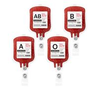 Enrouleur de Badge Rétractable Scintillant Rouge, Lot de 4