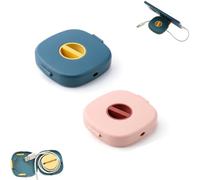Enrouleur De Câble 2 En 1 Avec Support Pour Téléphone, Organiseur De Câbles Durable Et Support De Chargement, Gestion Des Câble Rétractables, Organiseur D'enrouleur De Câbles (2 pièces-A)
