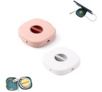 Enrouleur De Câble 2 En 1 Avec Support Pour Téléphone, Organiseur De Câbles Durable Et Support De Chargement, Gestion Des Câble Rétractables, Organiseur D'enrouleur De Câbles (2 pièces-B)