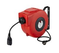 Enrouleur de câble 20 m 3G 1,5 mm² 230V Polypropylène avec enrouleur automatique et support mural pivotant MW Tools HAE31520N