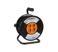Enrouleur de câble - 3G1.5 - 50m - 4 prises - Protection enfant - Disjoncteur thermique