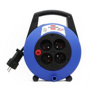 Brennenstuhl Vario Line 4 prises de dépassement de beben câble avec 4 prises/mini câble beben (câble pour usage domestique, câble 5 m, Made in Germany) noir/bleu