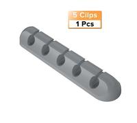 Enrouleur De Câble À 5 Fentes,Organiseur De Câble,Clip De Bureau,Organisateur De Cordon De Fil,Chargeur Usb,Support Organisateur Table Sécurisée - Type Gray 1pcs