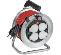 Enrouleur de câble Brennenstuhl SILVER-10 10 m H07RN-F 3G1.5 IP44 4 prises 16A