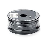Enrouleur de câble, Câble d’alimentation textile - gaine extérieure en plastique - 30 m - 3 fils - 3 x 0,75 mm² - Avec conducteur de terre - Accessoire de lampe (30 m, noir)