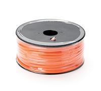 Enrouleur de câble, Câble d’alimentation textile - gaine extérieure en plastique - 30 m - 3 fils - 3 x 0,75 mm² - Avec conducteur de terre - Accessoire de lampe (30 m, orange)