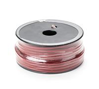 Enrouleur de câble, Câble d’alimentation textile - gaine extérieure en plastique - 30 m - 3 fils - 3 x 0,75 mm² - Avec conducteur de terre - Accessoire de lampe (30 m, bordeaux)