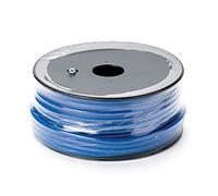 Enrouleur de câble, Câble d’alimentation textile - gaine extérieure en plastique - 30 m - 3 fils - 3 x 0,75 mm² - Avec conducteur de terre - Accessoire de lampe (30 m, bleu)