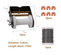 Enrouleur de câble d'arc de tir à l'arc,outil d'enrouleur de fil de bobine,matériel de service de ULd'arc,équipement de réparation de UL,1PC - Type white black set