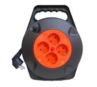 Enrouleur de câble de 10 m, 4 prises, câble en cuivre 3G x 1,5 mm, avec thermostat de sécurité, puissance maximale de 3250 W. *