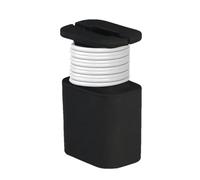 Enrouleur de câble de données, étui de protection en silicone pour chargeur - Organisateur de stockage de câble avec protection anti-rupture | Étui de protection pour chargeur en silicone pour, Noir