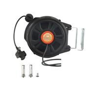 Enrouleur de câble d'extension rétractable 10 m Cordon d'alimentation robuste Support pivotant à 180 ° for monta au plafond ou mur électrique automatique