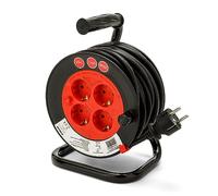 Enrouleur de câble DIY 4 prises standard Schuko, câble H05VV-F3G1.5MM2, 15M, CE