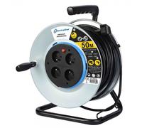Enrouleur de câble électrique bricolage avec terre L. 50 m ho5vvf 3g1.5