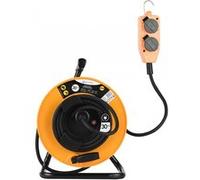 Electraline 208671 Enrouler Electrique Professional, Jaune/Noir, 30 M