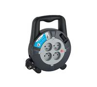 Electraline 29007 Enrouleur Rallonge Ménager Domestique 5m 16A - Section 3G1,5 mm², Noir