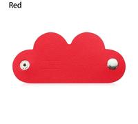 Enrouleur De Câble En Cuir Solide,Joli Document,Écouteur,Évaluation,Chargeur,Clips De Protection,Gestion Des Câbles,1 Pièce - Type Red