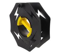 Enrouleur de Câble en Plastique Noir pour Guirlandes et Tuyaux | Rangement Multipoint, Contrôle Complet du Cordon, Transport Facile, Usage Atelier et Extérieur