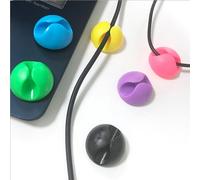 Enrouleur De Câble En Silicone Souple, 1 Pièce, Organisateur De Fil De Bureau Coloré, Clip De Support De Protection