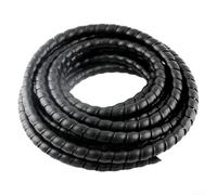 Enrouleur de câble en spirale de 16 mm noir pour la maison et le bureau - Tube de rangement flexible en polypropylène de 25 m