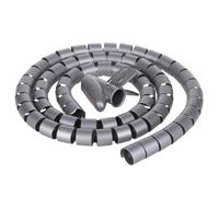 Enrouleur de câble en spirale, tube protection cordon, rangement câbles, organisateur d'emballage, tuyau gestion flexible(Grey,ID 8mm 1.5 Meter)