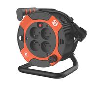 Enrouleur de câble HO5VVF 4 prises 3g1.5 mm² Quarx 15m