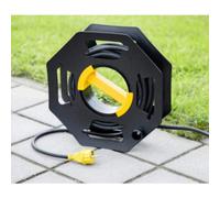 Enrouleur de câble manuel, en plastique, noir