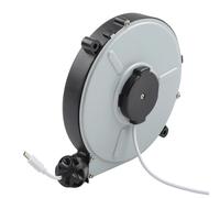 Enrouleur de câble rétractable automatique, rallonge avec boîtier de protection pour camping et extérieur, prise secteur 220 V, compact et portable, blanc (type C)