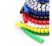 Enrouleur de câbles en spirale, Enrouleur de câble spiralé, protecteur, diamètre intérieur 8-42 mm, multicolore, 1 mètre(Black,30-35mm tube diameter)
