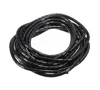 Enrouleur de câbles en Spirale, Spiral Cable Sleeve 4mm ID 6mm OD Black and White 5M Or 10M(Black,10 Meter)