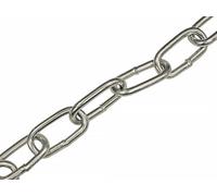 Faithfull Chaîne en acier zingué 6 mm de diamètre x 2,5 m de long Charge maximale 250 kg Argenté